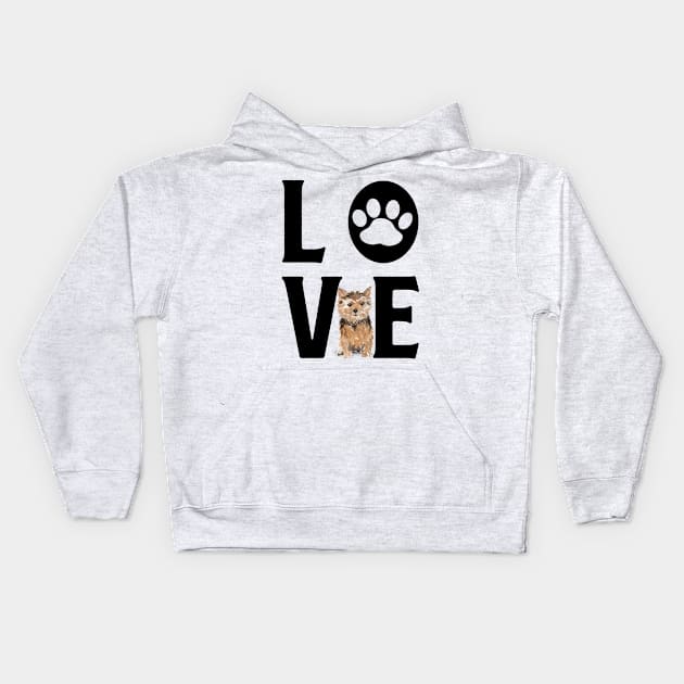 Dog Love - Norfolk Terrier Kids Hoodie by TKLA